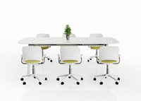 Table de réunion modulaire moderne Nouveau mobilier de bureau pour 6-8 personnes Nouveau bureau de conférence en bois à panneaux pour hôtels hôpitaux