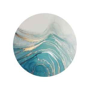 <strong>Marble</strong> Patterned Natural Rubber Coaster Heat Insulation Anti-Slip Bowl <strong>Table</strong> Pad with Tea/Coffee Cup Protection for Home Use - Product Image 1