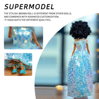 Mode africaine 12 pouces en plastique modèle jouet poupée avec articulations mobiles et vêtements pour filles jouets éducatifs