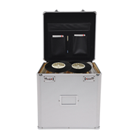 Boîte de rangement pour disques vinyles avec fermeture à clé, capacité de 50 disques vinyles, boîte de rangement pour disques vinyles en aluminium durable avec fermeture à clé