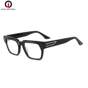 最新ファッション ユース メンズ オプティカルグラス 厚いメガネ クラシックなアセテートフレーム プリント 軽量で丈夫な日常使い - Product Image 4