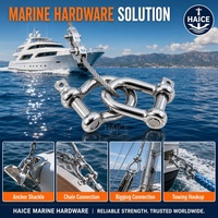 Manille d'ancrage de proue forgée en acier inoxydable 304 pour équipement marin, avec goupille à vis de 5 mm et anneaux en D, accessoires de quincaillerie pour yachts et bateaux