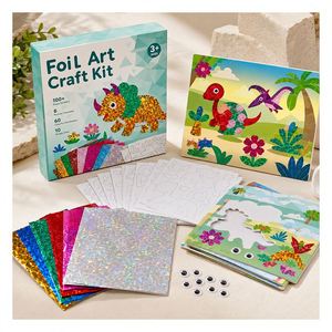 Kit d'activités créatives DIY en feuille métallisée sur le thème des contes de fées : Couronne et Château scintillants, cartes, activité artistique faite à la main pour la maternelle, cadeau pour jeunes enfants - Product Image 1