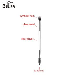 Double tête transparent <span class=keywords><strong>acrylique</strong></span> poignée mascara baguette cils spoolie brosse de nettoyage ombre à paupières mélange brosse de maquillage - Product Image 6