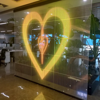 Écran mené flexible transparent P3.91-7.81 d'intérieur extérieur d'affichage Led pour l'affichage mené par film de verre de magasin de vitrine de vente au détail