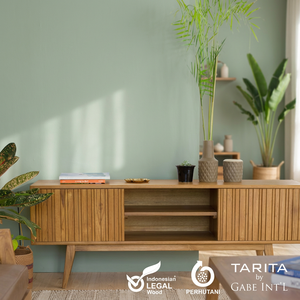 Classic Vintage Style Teak Wood TV Stand for Living Room Home Furniture - Product Image 3