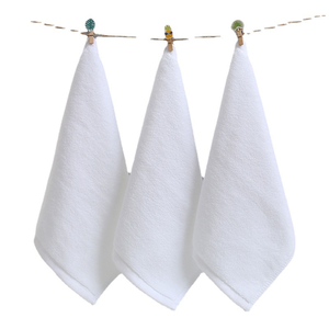 Serviette de toilette en coton blanc pur de haute qualité, douce, respectueuse de la peau, absorbante, idéale pour l'essuyage des mains en hôtel - Product Image 1