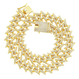 New Hot Selling Geometric Spliced <b>Tennis</b> <b>Chain</b> Necklace Alloy Gold Silver Plated Hiphop Style Men's Necklaces Trendy Jewelry - Product Image 6