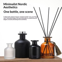 Diffuseur de parfum en verre ambré de style nordique moderne, flacon personnalisé avec logo, pour mariage, spa, maison, bureau, décoration