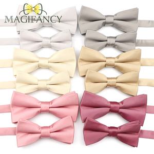 Venta caliente suave duradero mate Color sólido poliéster <span class=keywords><strong>pajarita</strong></span> <span class=keywords><strong>azul</strong></span> púrpura hombres y mujeres niños <span class=keywords><strong>pajarita</strong></span> <span class=keywords><strong>traje</strong></span> de banquete regalos a juego - Product Image 1