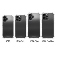 Étui de téléphone portable de haute qualité, luxueux, en TPU transparent, antichoc, avec protection des quatre coins, anti-chute, pour 16 Pro Max/15/14