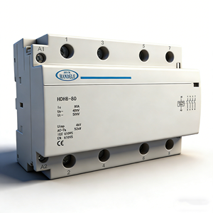 Handele ลิฟท์ HDH8-80 4P 80A 4NO ไฟฟ้า AC CONTACTOR, คอยล์โมดูลาร์400V 3เฟส230/240V ควบคุมแรงดันราง DIN - Product Image 1