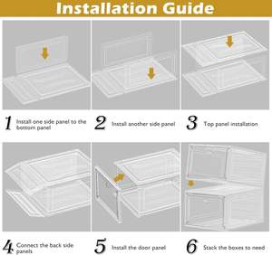 Produits très demandés 2026 : Boîte de rangement pour chaussures en plastique, boîte à baskets transparente - Product Image 4