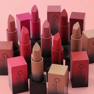 Baik Smolder Pelanggan Merek Matte Seksi Merah Gelap Vampir Jujube Merah Lipstik Tahan Air Tahan Lama Multi-Warna Lipstik