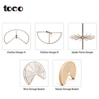 360 °   Porte-vêtements rotatif en spirale en métal, armoire d'angle sur pied du sol au plafond avec panier