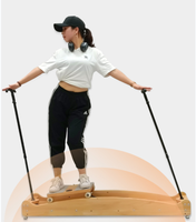 Machine de ski en chêne Équipement de gymnastique Fitness Balance Simulation Muscle Ski d'intérieur Entraînement Machine de musculation