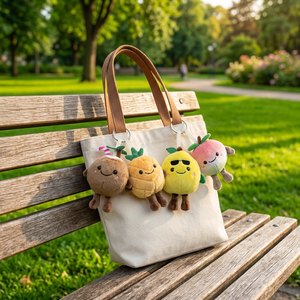 Jouet en peluche doux et écologique en coton PP, rembourré, en forme de fruit – Cadeau personnalisable adapté aux bébés - Product Image 3