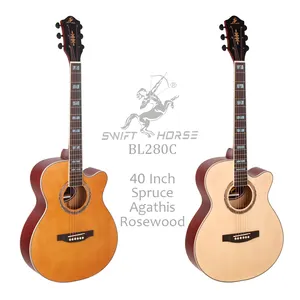 Bán buôn bán chạy nhất giá rẻ nhất 40 inch OEM và ODM Acoustic Guitar thích hợp cho người mới bắt đầu sản xuất tại Trung Quốc