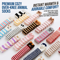 17 styles de chaussettes de sommeil thermiques en peluche 3D, douces et confortables, en polaire corail, mi-hautes, pour la maison, chaudes pour l'hiver