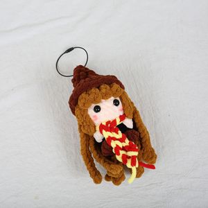Nouveauté 2026 : Porte-clés Anime en crochet fait main, fini, breloque en peluche à suspendre au sac, motif Fille Fraise - Product Image 6