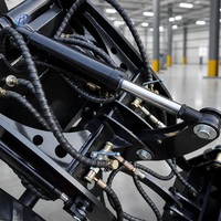 Chargeuse sur pneus électrique Hanhui de haute qualité, mini-chargeuse 4x4, 1 tonne, batterie, petite chargeuse compacte pour ferme avec ROPS CE EPA Euro V