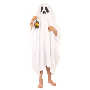 Halloween Anime Ghost Hooded Cloak Cape Robe <b>Poncho</b> Funny Cosplay Costume Adult Unisex Polyester - Product Image 5