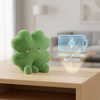 Porte-clés en peluche intelligent Green Bear ChatGPT AI TOY avec LED lumineuse variable, Q&A instantané intelligent, personnalisation en petite série
