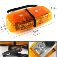 Luz Estroboscópica Amarilla para Tablero, Luz de Emergencia Intermitente Triangular, Lámpara de Señalización Lineal, Luces Indicadoras de Advertencia para Automóviles y Camiones