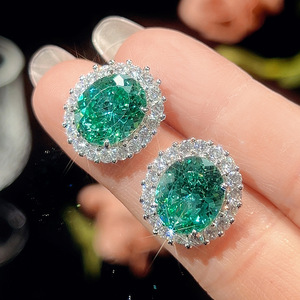 2025 high-end Jewelry Simulation Bird's Nest Chopala Green Jewelry Fashion Light Luxury Set 15*20-13*18 - Product Image 6