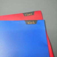 Porte-documents robuste personnalisé à 3 languettes en plastique PP coloré, format lettre, 2 poches avec poche supplémentaire pour l'école, le bureau ou la maison