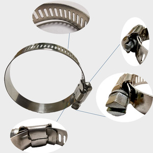Presa di fabbrica in acciaio inossidabile a vite senza fine pinze per tubo regolabile morsetto per tubo 201 sistema di misurazione metrica in metallo 304 - Product Image 6