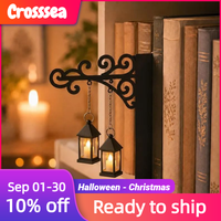Serre-livres en métal style gothique avec mini lanterne LED suspendue, décoration de bibliothèque vintage, style littéraire d'Halloween, ornement de table pour la maison