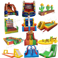 Nouveau saut gonflable Pvc Commercial Football terrain de football terrain de terrain Orange vert compétition jeu de Sport