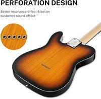Farlley.Na Guitare Électrique 6 Cordes Érable Peuplier 41 Pouces Sunset Cutaway Avec Housse Sangle Câble