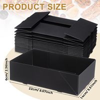 Plateau pliable en papier kraft noir personnalisé avec logo d'usine, écologique, jetable, pour sushis, poulet frit, hamburgers, emballage à emporter
