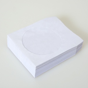 Carta bianca CD + DVD maniche <span class=keywords><strong>porta</strong></span> busta con manicotti di <span class=keywords><strong>plastica</strong></span> per finestra a disco per CD - Product Image 2
