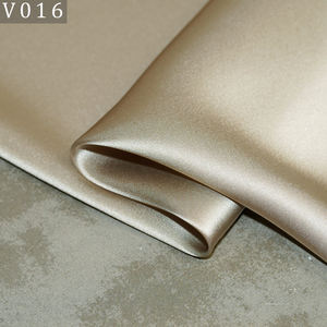 HYSK 天然 純正 100% シルク クレープ サテン生地 中国製 シルク ダッチェス 無地 ブラウン メーター売り ドレス 寝具 ウェディング用 - Product Image 2