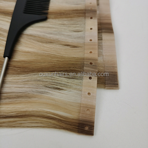 Extensions de cheveux à trame papillon <span class=keywords><strong>P8</strong></span>/613/18/60, trame sans couture, fixation par perles, sans ruban adhésif, pointes pleines, cheveux humains vierges de qualité supérieure - Product Image 6