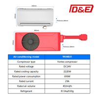 Nouvel Arrivage CNDE Climatiseur de Stationnement à Compresseur Type Split 12V 24V 1000-3000W Refroidissement Garantie 1 An pour Cabine de Tracteur et Camion