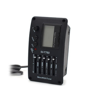 Preamplificador digital para guitarra acústica y <span class=keywords><strong>bajo</strong></span>, afinador de 5 bandas con ecualizador y pastilla de plástico para mejorar el sonido. - Product Image 4