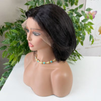 Perruque Lace Front HD 13x4 en Cheveux Humains 100% Naturels, Lisse Crépu, Densité 150%, Pré-épilée, Sans Colle, Ligne de Cheveux Naturelle