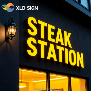 ป้ายโลหะอะคริลิคสำหรับร้านค้าธุรกิจป้าย3D LED สัญลักษณ์ช่องด้านหน้าร้านกลางแจ้ง - Product Image 1