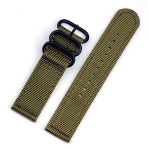 ساعة يد نايلون من قطعتين من قماش LAIHE ، 20 ، 22 ، 24 أحزمة ساعة سوداء ناعمة وقابلة للتنفس قابلة للتعديل مع حلقات - Product Image 6