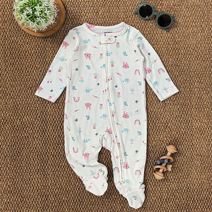 Ropa de Recién Nacido 100% Algodón, Mameluco de Manga Larga con Pies Cubiertos, <span class=keywords><strong>Pijama</strong></span> para Bebé - Product Image 4