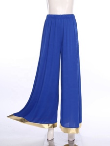 Pantalones Metálicos de Danza Latina para Mujer, Conjuntos de Pantalones Holgados para Danza Lírica, Disfraces de Baile de Salón - Product Image 4