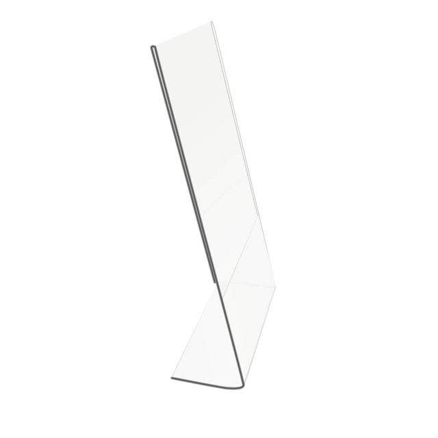A6 Acrylic Sign Holder Slant Back clear Plastic Sign Holder A6 L-Shaped Acrylic Table Tents Table Menu Display Stand