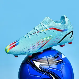 Sepatu sepak bola Superfly, sepatu sepak bola anti selip, sepatu latihan rumput luar ruangan, sepatu Futsal anak-anak