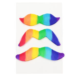 <span class=keywords><strong>Fausse</strong></span> <span class=keywords><strong>barbe</strong></span> de clown d'Halloween - Ensemble de <span class=keywords><strong>barbe</strong></span> et de moustache arc-en-ciel coloré pour fête costumée, spectacle de scène, bal masqué - Product Image 1