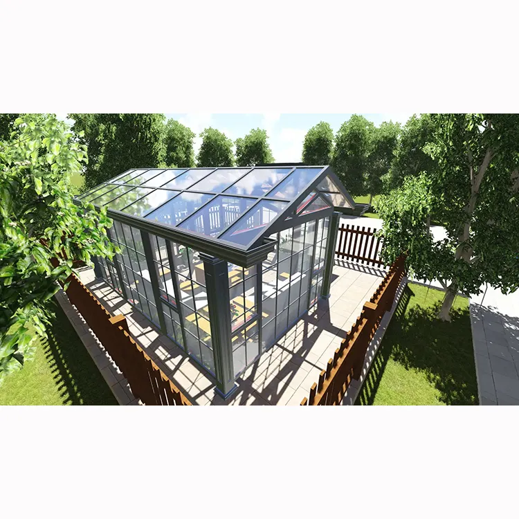 Modüler prefabrik tüm sezon odası cam sera bahçe ev alüminyum profil sunroom