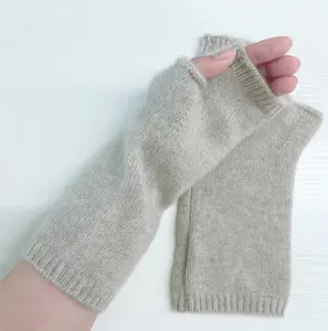 ファッション卸売無地ニット冬快適暖かい柔らかいカシミア手袋ミトン